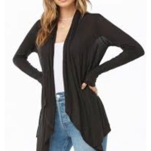 Lightweight Black Drape Cardigan